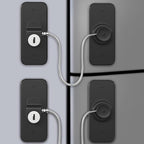 AOSITE Mini Fridge Locks for Kids No Drill Refrigerator Locks for Adults Cupboard Lock Child Safety Locks for Cabinets Drawer Locks Freezer Lock Baby Proofing (Black, 2)