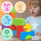 Large Building Foam Blocks for Toddlers – Giant Jumbo Big Building Blocks (18 Pieces)