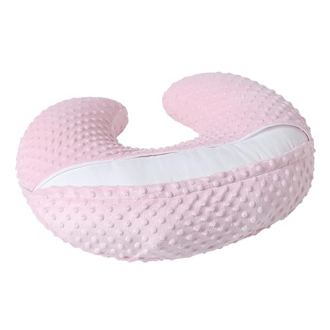 Baby Nursing Pillow and Body Positioner with Premium Slipcover for Breastfeeding for Baby Boys and Girls, Feeding Pillow with Breathable Comfortable Pillowcase (Blushing Bride)