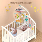 Baby Musical Crib Mobile with Night Lights and Relaxing Music,Hanging Rotating Animals Rattles,Stars Projection,Remote Control,for Boy Girl Newborn Baby Toys（Pink）