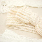 Handmade Baby Headbands Stretchy Waffle Hair Bands with Bows for Newborn Infant Baby Toddler Girls Headwrap Hair Accessories (STYLEA-02, MEDIUM)