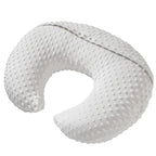 Nursing Pillow and Positioner with Cover for Breastfeeding and Bottle Feeding, Propping Baby, Tummy Time, Baby Sitting Support, Awake-Time Support (White, 22" x 17.7" x 5.9")