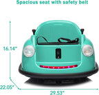 12V Bumper Car for Toddlers, Electric Toy Ride on Battery Car with Kids W/Parent Remote Control, 2-Speed, 360 Degree Spin, Music & LED Lights for Kids, Green