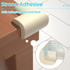 Baby Proofing Edge Corner Protector,L-Shape Cabinet Door Bumper,10 Furniture Safety Soft Corner Guards,Table Corner Protectors,Wall Protector,Self Adhesive,for Nursery,Kitchen,Fireplace,Table