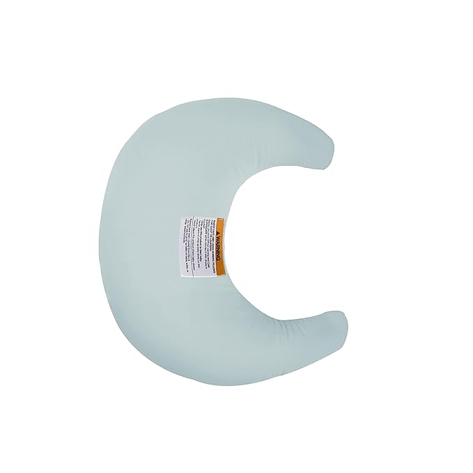 Organic Nursing Pillow (New 2025 Design) | Bottle & Breastfeeding Pillow with Organic Cotton Cover & Fiberfill, Machine Washable Feeding Pillow, Newborn Essentials Must Haves (Bluebell) - v2