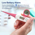 Boncare 10 Seconds Oral Thermometer for Adults and Kids - Accurate & Safe Rectal Thermometer for Baby with Fever Alarm, Digital Thermometer (Pink)