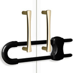 Baby Proofing Cabinets, Sliding Cabinet Locks for Babies, Adjustable U Shaped Baby Safety Locks, Childproof Cabinet Latch for Kitchen, Bathroom, Drawer, Cupboard Doors Knobs & Handles (6 Pack Black)