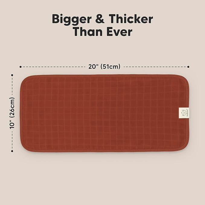 5-Pack Cotton Muslin Burp Cloths Baby Girls, Boys - Soft & Absorbent Spit Up Burp Rags, Large Muslin Towel, Cotton Wash Cloths for Babies, Newborn, Infant, No Shrink, Durable, Neutral (Sahara)