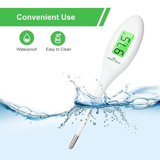 Easy@Home 8 Sec Fast Reading Digital Oral Thermometer for Adult, Kid and Baby, Oral, Rectal and Underarm Temperature Measurement for Fever with Two-Color LCD Display Backlit and Alarm EMT-A12