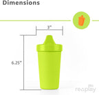 Re-Play Sippy Cups for Toddlers - 10 Oz. Reusable Spill Proof Cups for Kids, Dishwasher/Microwave Safe - Made in USA - Set of 4-3.13" x 6.25" - Space