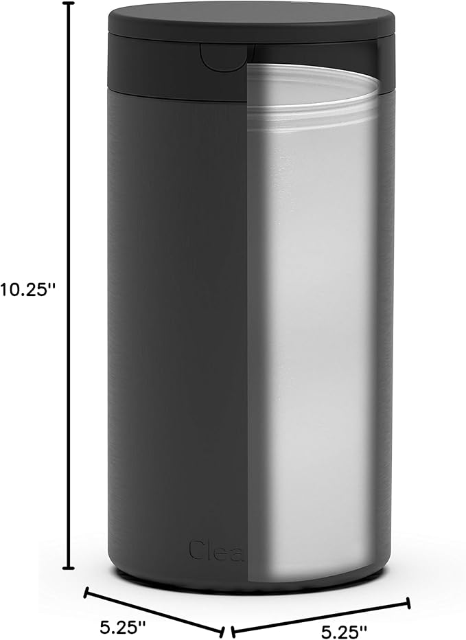 Spectrum Disinfecting Wipes Container with Push Button Lid - Refillable Dispenser for Bathroom, Kitchen, Classroom, Countertop, & Home - Stainless Steel & Rust-Resistant Disinfectant Wipes Holder