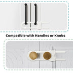 Baby Proofing Cabinets, Sliding Cabinet Locks for Babies, Adjustable U Shaped Baby Safety Locks, Childproof Cabinet Latch for Kitchen, Bathroom, Drawer, Cupboard Doors Knobs & Handles (6 Pack White)