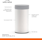 Spectrum Disinfecting Wipes Container with Push Button Lid - Refillable Dispenser for Bathroom, Kitchen, Classroom, Countertop, & Home - Stainless Steel & Rust-Resistant Disinfectant Wipes Holder