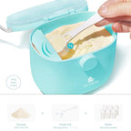 Termichy Baby Formula Dispenser, Portable Milk Powder Dispenser Container with Carry Handle and Scoop for Travel Outdoor Activities with Baby Infant, 8.8OZ, 0.55LB, 250g (Blue-2pack)