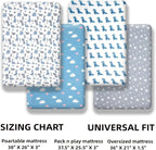 4 Pack Soft Baby Boy Sheets Dinosaur Star Cloud Soft Polyester Neutral Unisex Fitted Sheets Set for Baby Boys