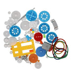 Fielect 50Pcs Plastic DC Motor Gears Kit - DIY Robot Gear Assortment Accessories Set with Various Axle Belt Bushings