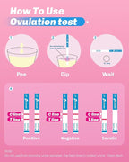 30 Ovulation and 10 Pregnancy Test Strips with 40 Urine Cups, Fertility Test for Women TTC, Get Pregnant Easier, Easy to Use at Home, Over 99% Accuracy, Individually Wrapped