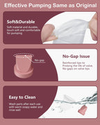 8PC M6 Breast Pump Replacement Accessories, Including 6pcs Duckbill Valve and 2pcs Diaphragms for Momcozy Mobile Style | M6, Replace for Momcozy Pump Parts, Not Original Parts, 8PC Red