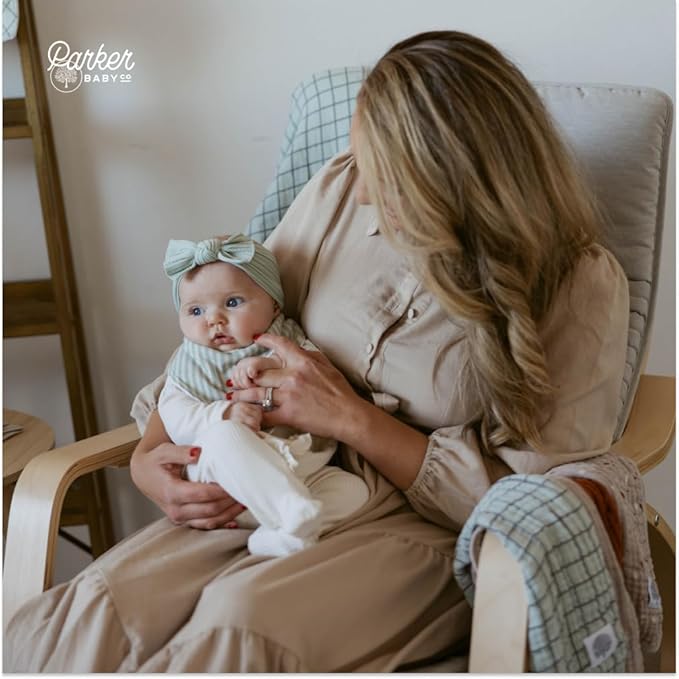 Parker Baby Cable Knit Nylon Headbands 5 Pack | Soft, Stretchy & Comfortable Bows for Girls | Adjustable, Soft to Touch & Knotted Headbands for Baby Girls | Baby Headwraps for Girls | Multiple Colors