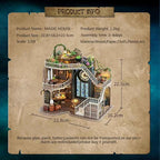 CUTEBEE DIY Dollhouse Miniature Kit, DIY Wooden Dollhouse Kit Miniature House Kit Tiny House Kit, Creative Room Idea (Magic House)