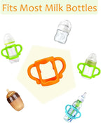 RTMOK Bottle Handles for Dr. Brown's Narrow Baby, Wide-Neck, Removable Easy-Grip Transitional Sippy Cup Handles, 100% Silicone-BPA-Free Material, 4m+