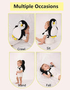JunNeng Toddler Baby Head Protector Backpack for Toddler Walker with Knee Pads&Anti-Slip Socks, Penguin