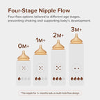 Thyseed Glass Natural Anti-Colic Baby Bottles | Newborn Breast Like Nursing Bottle for Breastfed Babies with Nipple (2+ Months) 8 Ounce, 1pack