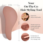 Kitsch Detangler Brush – Gentle Curly Hair Brush with Flexible Bristles for All Hair Types - Wet or Dry | Detangling Hair Brushes for Women & Men, Adults & Kids - Terracotta