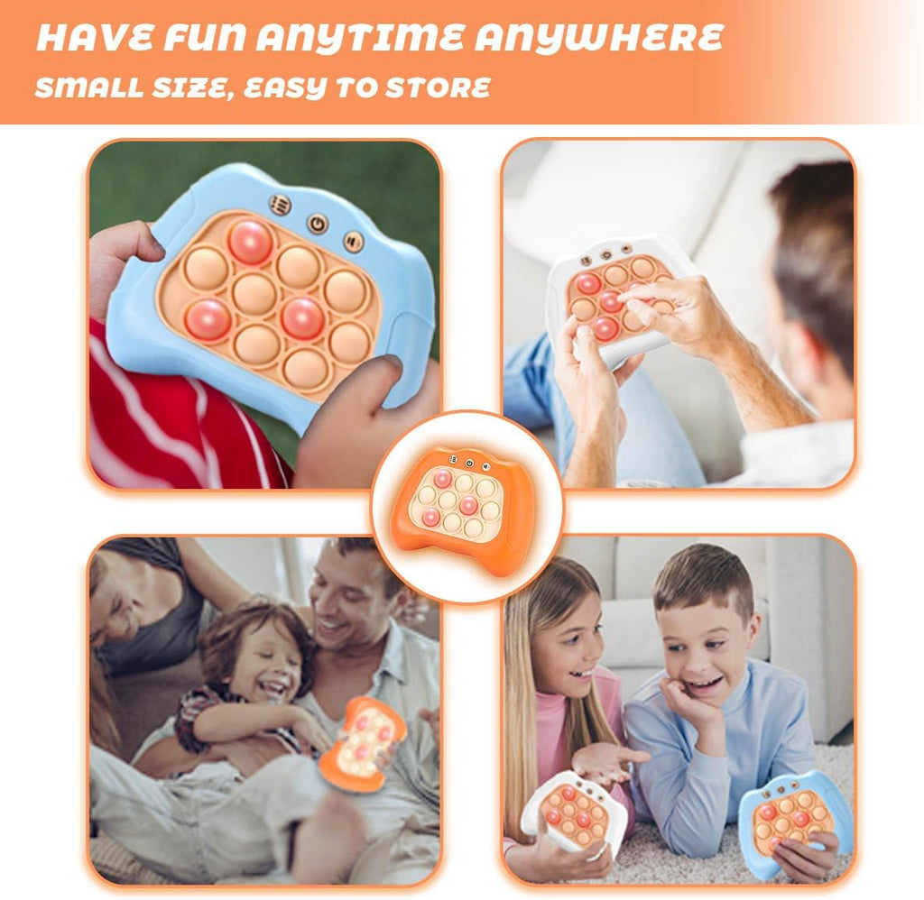 Pop Fidget Kids Quick Push Toy Game, Fast Push Handheld Games Toys for Ages 8-13,Bubble Stress Pop Light up Game, Birthday Xmas Gift,Autism Relief Relief For 3 4 5 6 7 8 9 Year Old Girls, Pink