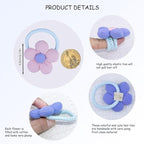 12-Pack Playful Sunflower Hair Ties For Kids Colorful Braided Elastics With 3D Floral Design Girls' Hair Bows (6 Vibrant Color Sets)