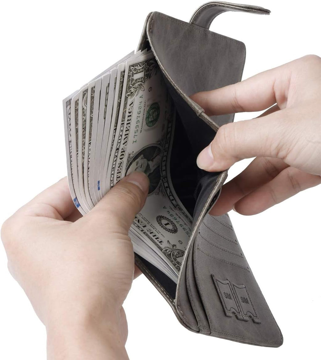 Passport Holder Cover Wallet RFID Blocking Leather Card Case Travel Accessories for Women Men (#Grey)