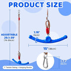 Ninja Swing-Twister 360° Spin Handle: Kids Slackline Accessories & Swing Attachment - Activate Ninja Powers with Epic Twist-Spin Flips! (Blue - Backyard/Playground Hang Toy)
