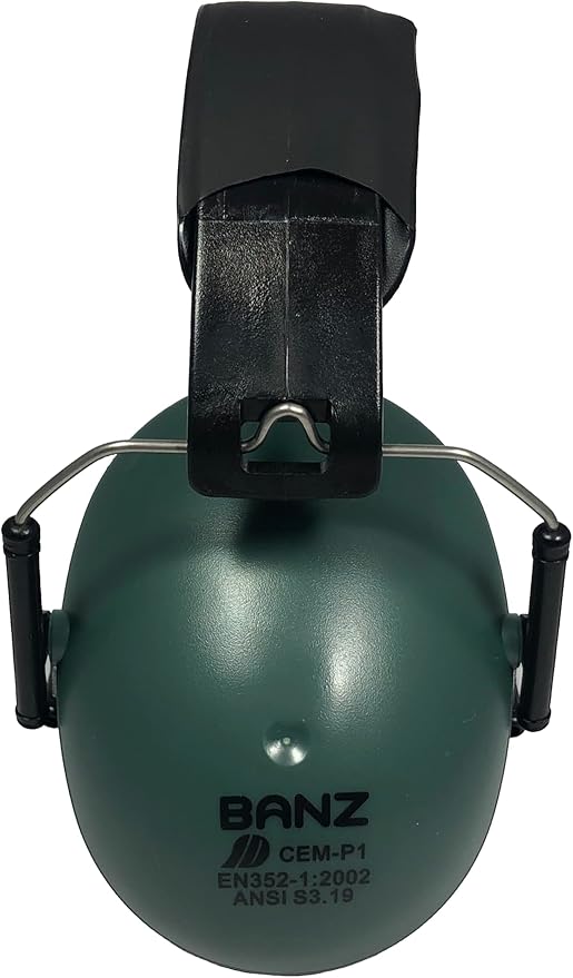 BANZ Kidz Earmuffs 2 Years & Older - Loud Noise Cancelling Kids Headphones & Toddler Ear Muffs, Size Adjustable