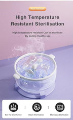 Manual Breast Pump Portable Breastfeeding Pump for Travel, Compact & Easy-to-Use Milk Extractor, Comfortable Handheld Pump for Nursing Moms with Breast Shield 5 Fl Oz/150ml+Lid