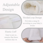 Zsedrut No Scratch Baby Mittens Toddler Infant Fleece Lined Gloves Winter Warm Mitten for Baby Boys Girls