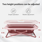Beberoad Love Collapsible Baby Bathtub for Newborn to Toddler – Portable & Adjustable Infant Tub with Non-Slip Design, Space-Saving Bathtub for Travel & Home Use (Pink)
