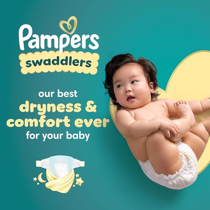 Pampers Swaddlers Diapers, Size 4 (15-34 lbs), 22 Count, Absorbent, Keeps Baby Dry and Comfortable, Skin Safe Disposable Baby Diaper (Packaging May Vary)
