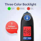 Ear Thermometer, Highly Accurate Ear Thermometer for Kids, Adults and Babies, 30 Memory Recall, 1s Result and 3-Color Fever Alert, with 24 Disposable Probe Covers, Blue