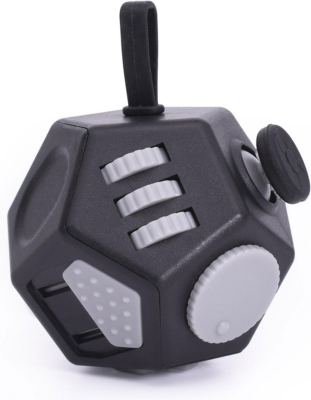 Mini Fidget Toys,12 Sided Cube Toys Relief Stress,Anxiety, Depression,Autism for Kids Adults Improve Focus and Kill Time (Black)