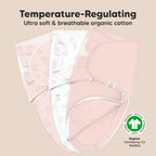 Baby Swaddle Sleep Sacks with Zipper - 3-Pack Swaddles for Newborns 0-3 Months, Infant, Baby Girls, Boys, Soft & Durable Newborn Sleep Sack, Easy Diaper Change Swaddling Blanket (ABC Land Rose)