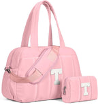 Gifts for Women 20s-Duffle Bag for Travel, Weekender Bags for Women，Initial Overnight Bag with Wet Pocket，Lightweight Travel Bags Personalized Gym Tote with Makeup Pouch