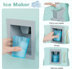 HONEY JOY Kids Kitchen Playset, Wooden Little Chef Pretend Toy Kitchen Set w/Chalkboard, Telephone, Utensils, Oven, Microwave, Sink, Storage, Play Kitchen for Toddlers Boys Girls, Green