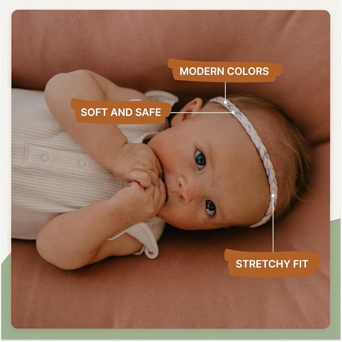 Parker Baby Co. Braided Headbands, Assorted (Pack of 10) Hair Accessories for Girls - Marigold Set