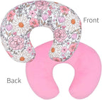 Nursing Pillow and Positioner, Breastfeeding, Bottle Feeding, Baby Sitting Support with Removable Ultra Soft Minky Cover, Tummy Time Support for Baby Boys and Girls