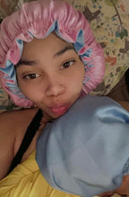 AKISS Baby Infant Newborn Toddler Satin Silk Hair Bonnet for Baby Girl Boy Sleeping Kids Cap Hat