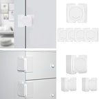 CMINGJ Cabinet Locks(6-Pack) for Babies Baby Proofing Cabinet Child Latches Locks Suitable for Cabinets, Drawer, Refrigerator, and so on.(White) (4 Flat Lock + 2 Right Angle Lock)