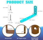 Anti Tip Furniture Anchors for Baby Pet Proofing,Furniture Wall Anchor Furniture Dresser Bookshelf Falling Prevention Device for Children (Blue)