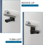 Child Proof Door Lever Lock - 4 Pack - Door Locks for Kids Safety - Door Knob Child Proof - Baby Proofing 3M Adhesive - Door Handle Child Proof - Baby Safety Locks for Toddlers - Black