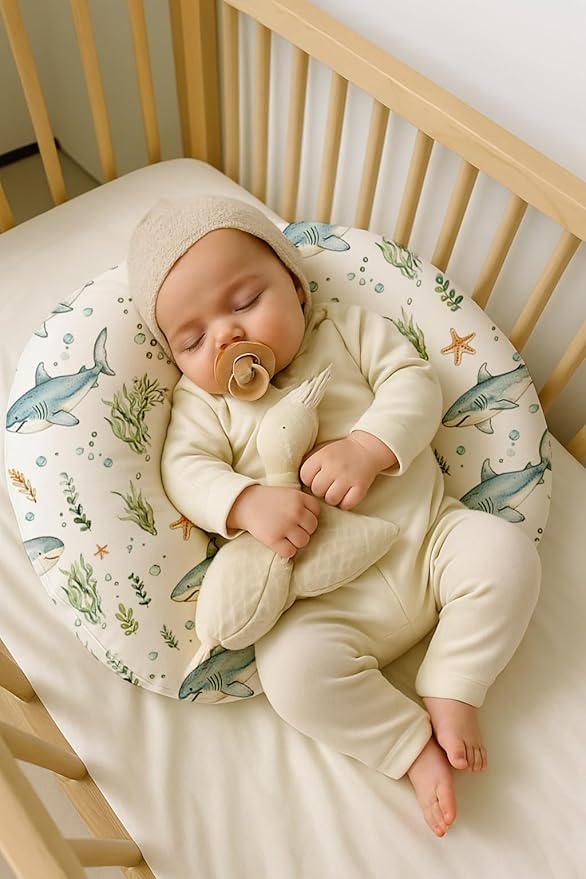 Nursing Pillow Covers 2 Pack, Breastfeeding Pillow Slipcovers Soft and Stretchy, Nursing Covers for Baby Girls Boys Newborn