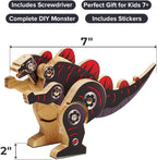 Little Jupiter DIY Wooden Kit with Stickers - Japanese Monster for 7-12 Yrs - Woodworking Kits - Wood Crafts - Building Kit - Wooden Crafts (Monster Type 1)